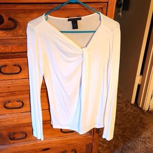 White unique knot blouse